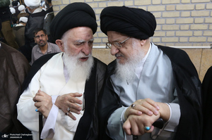 مراسم ترحیم همسر آیت الله العظمی سیستانی در قم