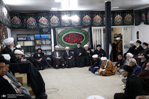 عزاداری شهادت حضرت فاطمه(س) در بیت آیت الله دوستی زنجانی