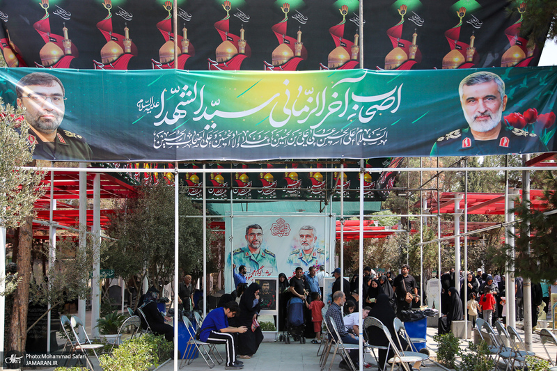 مراسم چهلمین روز شهدای جنگ تحمیلی ۱۲ روزه در قطعه 42 بهشت زهرا (س)