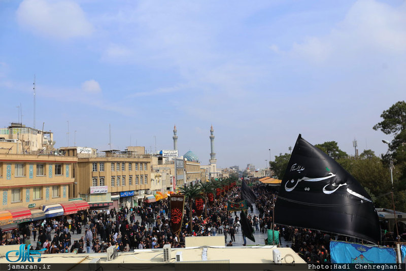 دسته عزاداری خادمان حرم حضرت معصومه ( س) در روز شهادت امام رضا (ع)