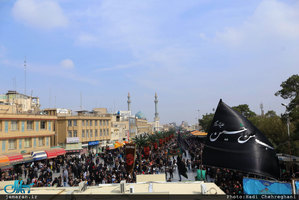 دسته عزاداری خادمان حرم حضرت معصومه ( س) در روز شهادت امام رضا (ع)