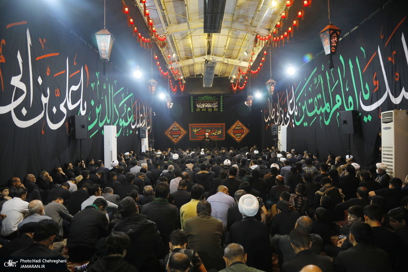 دسته عزاداری شهادت حضرت علی (ع) با حضور آیت‌الله العظمی وحید خراسانی