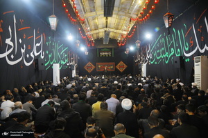 دسته عزاداری شهادت حضرت علی (ع) با حضور آیت‌الله العظمی وحید خراسانی