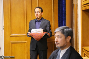 مراسم جشن عید غدیر و عمامه‌گذاری طلاب در بیت مراجع  تقلید و علما