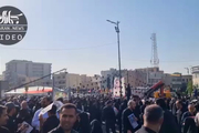 حضور گسترده مردم در مراسم تشییع شهدای خدمت در تهران