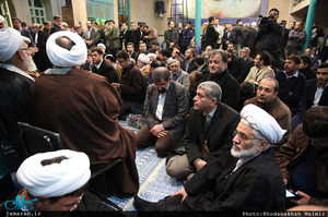 مراسم وداع با پیکر آیت الله هاشمی رفسنجانی در حسینیه جماران