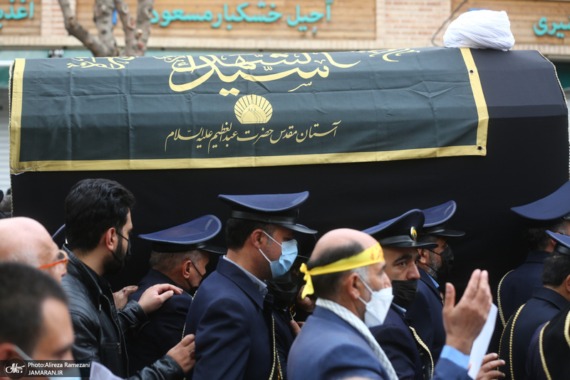 مراسم تشییع و خاکسپاری پیکر آیت الله ری شهری (ره) در حرم حضرت عبدالعظیم حسنی (ع)