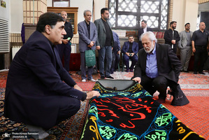 مراسم تشييع مادر غلامعلی حداد عادل