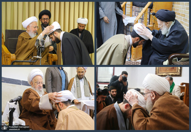 عمامه گذاری طلاب در روز عید مبعث توسط مراجع عظام تقلید‎‎
