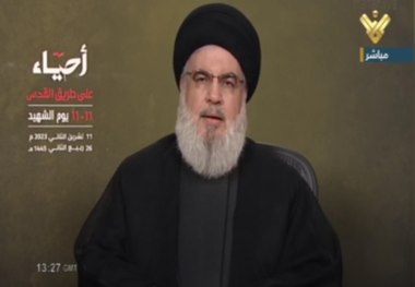 سیدحسن نصرالله: امام خمینی فرموده بودند در عاشورا خون بر شمشیر پیروز شد، امروز نیز شاهد همین اتفاق هستیم/ آمریکا از سر ناتوانی ایران را تهدید می کند/ ایران هرگز به نیابت از مقاومت تصمیم گیری نمی کند اما همواره پشتیبان آن است