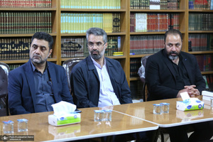 دیدار علی کمساری با شیخ ابوخوله رئیس مدرسه امام خمینی و علوم اسلامی در نجف اشرف