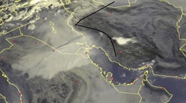 تصویر ماهواره‌ای گردوغبار ورودی به ایران