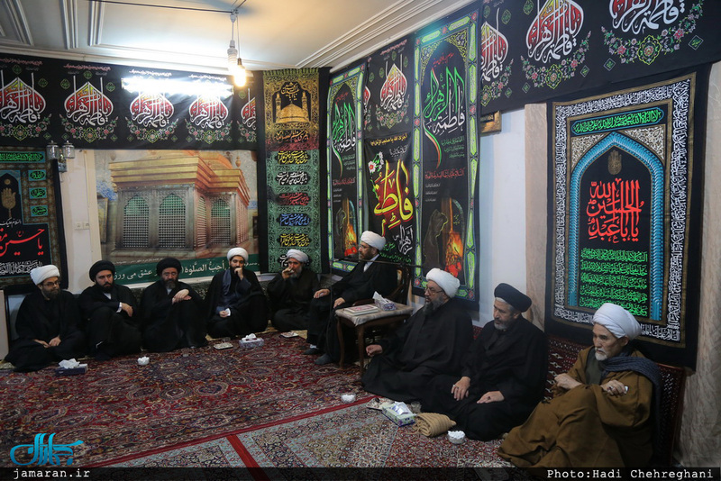 مراسم عزادارى شهادت حضرت فاطمه زهرا(س) در بيت آيت الله دوستى زنجانى