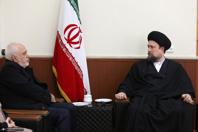 دیدار دکتر ظریف  معاون راهبردی رئیس جمهور و جمعی از مدیران با سید حسن خمینی