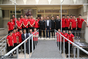 دیدار اعضای تیم ملی فوتبال نوجوانان ایران با سید حسن خمینی