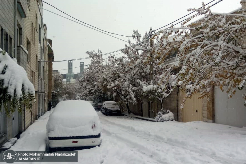 بارش برف پاییزی در برخی نقاط تهران - 25 آبان