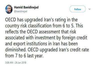 بهبود اوضاع ایران طبق رتبه‌بندی سازمان توسعه و همکاری اقتصادی