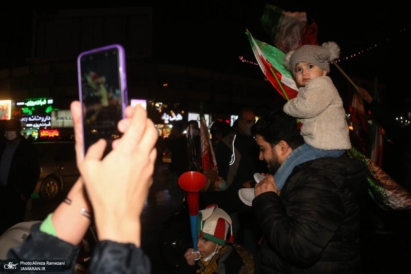 شادی مردم پس از صعود تیم ملی به جام جهانی قطر