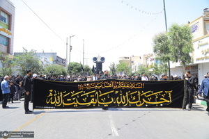 دسته عزاداری روز شهادت امام صادق (ع) با حضور آیت الله العظمی وحید خراسانی