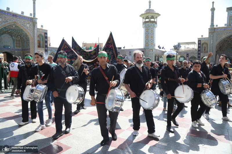 مراسم عزاداری روز عاشورا در حرم حضرت معصومه(س)‎