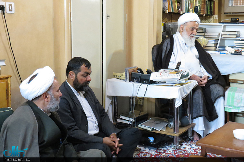 دیدار اعضای موسسه تنظیم و نشر آثار امام خمینی(س) نمایندگی قم با جمعی از مراجع و علما