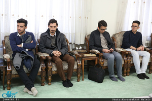 دیدار اعضای انجمن اسلامی دانشگاه کاشان با سید حسن خمینی