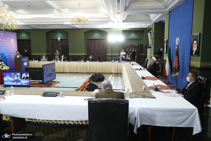 آئین بهره‌برداری از طرح‌های ملی مناطق آزاد و ویژه اقتصادی با حضور روحانی