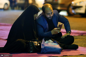 مراسم احیای شب بیست و یکم ماه رمضان در میدان فلسطین