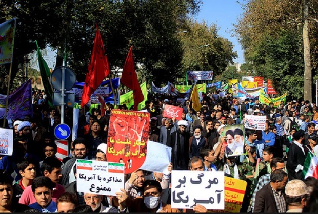 راهپیمایی یوم الله 13 آبان در شهرستان ری برگزار شد