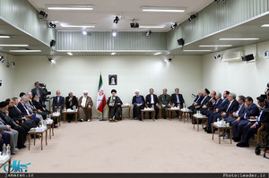 دیدار رئیس‌جمهور و اعضای هیأت دولت با رهبر معظم انقلاب