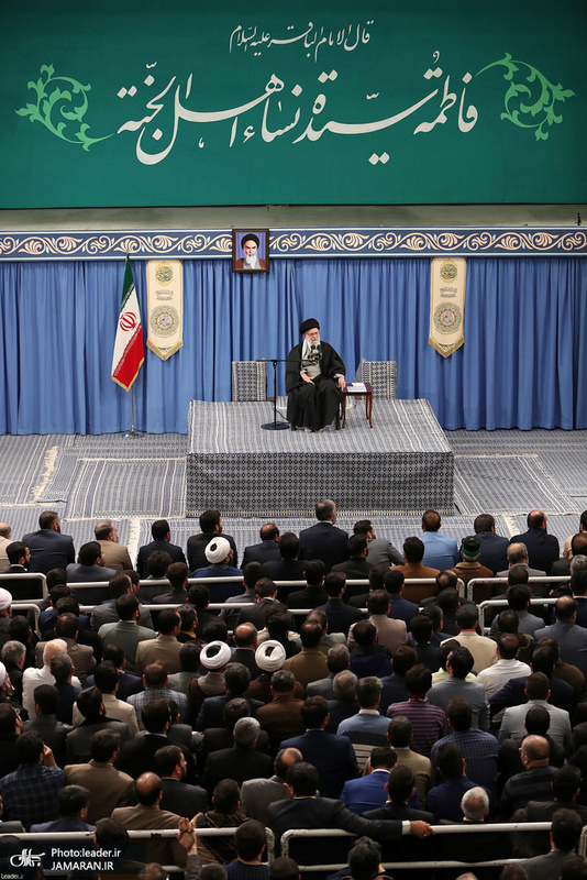 دیدار هزاران نفر از ذاکران و ستایشگران اهل‌بیت(ع) با رهبر معظم انقلاب