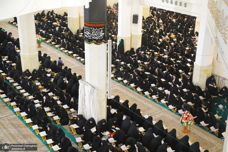 آیین ترتیل خوانی قرآن کریم در حرم حضرت معصومه (س)‎‎