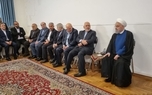 ظریف و همتی در دیدار نوروزی با حسن روحانی + عکس