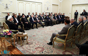دیدار نوروزی حسن روحانی با جمعی از کارگزاران نظام و مدیران دستگاه ها