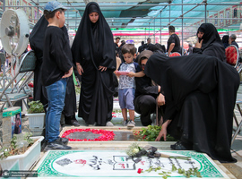 مراسم چهلمین روز شهدای جنگ تحمیلی ۱۲ روزه در قطعه 42 بهشت زهرا (س)