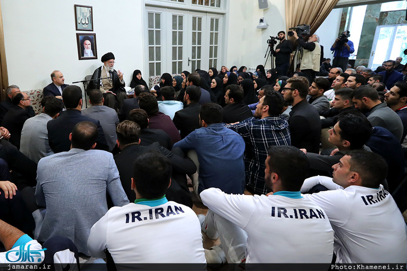 دیدار مدال‌آوران کاروان ورزشی ایران در بازی‌های آسیایی با رهبر معظم انقلاب