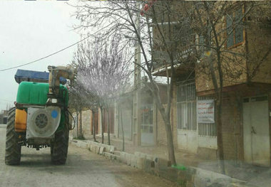 روستاهای بخش دشتابی و شهر ارداق ضد عفونی شد