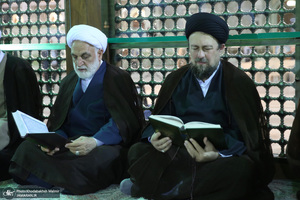 مراسم تجدید میثاق قوه‌ قضائیه با آرمان‌های امام خمینی(س) در حرم امام،