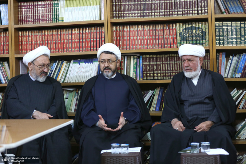 دیدار علی کمساری با شیخ ابوخوله رئیس مدرسه امام خمینی و علوم اسلامی در نجف اشرف