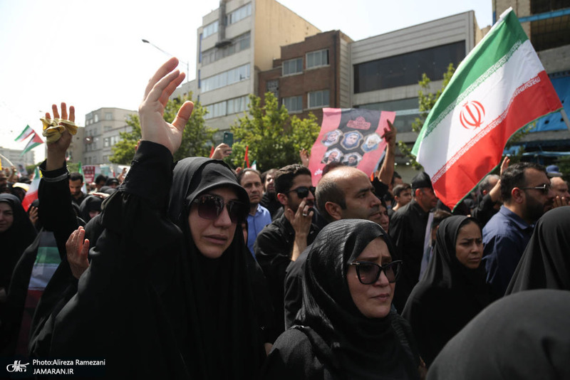 مراسم تشییع شهدای جنگ تحمیلی رژیم صهیونیستی در تهران-3