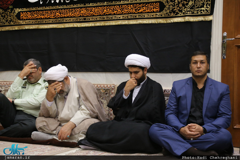 عزاداری اباعبدالله الحسین(ع) در بیت آیت الله العظمی جوادی آملی با حضور سید علی خمینی