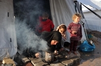 وضعیت دردناک مردم غزه پس از بارش باران و سرمای هوا  (1)