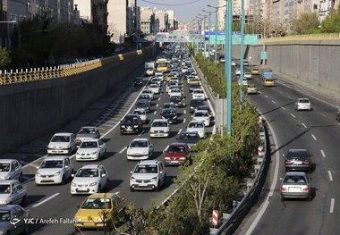 ترافیک نیمه سنگین در آزادراه کرج-تهران