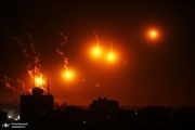 نوار غزه تمام شب زیر آتش اسرائیل بود + عکس