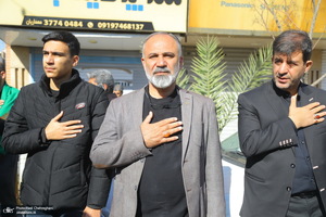 دسته عزاداری روز شهادت حضرت زهرا (س) با حضور آیت الله العظمی وحید خراسانی