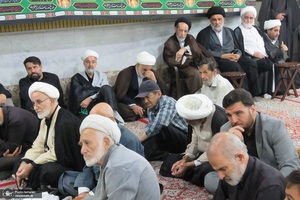 مراسم عزاداري ایام فاطمیه در دفتر آیت الله العظمی صانعی (ره)