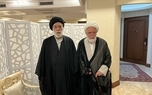 دیدار سید هادی خامنه ای با مهدی کروبی