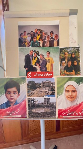 تصویر اعضای خانواده دانشمند شهید صدیقی صابر در شورای حقوق بشر سازمان ملل