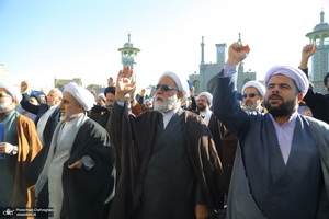 اجتماع مردم قم در حمایت از ساحت مرجعیت