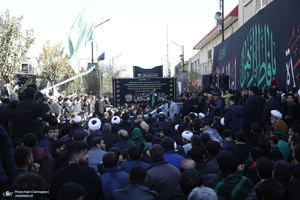 دسته عزاداری روز شهادت حضرت زهرا (س) با حضور آیت الله العظمی وحید خراسانی